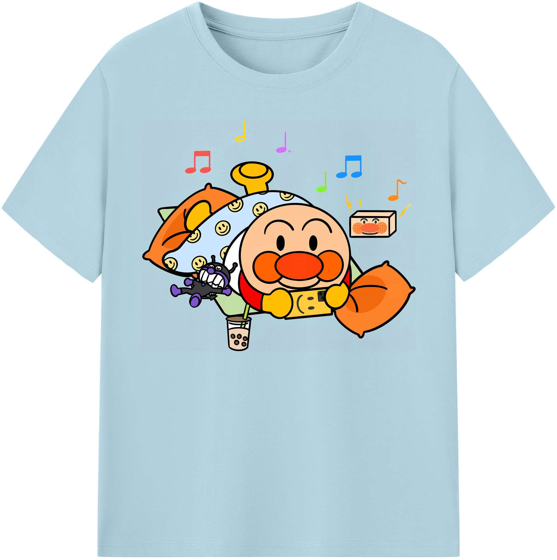 （画像用） アンパンマン Anpanman 綿100％半袖Tシャツ（フロントプリント）